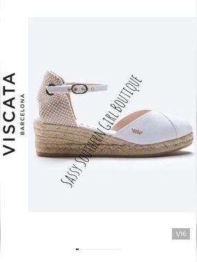 🆕⭐Viscata white natural espadrilles sandals